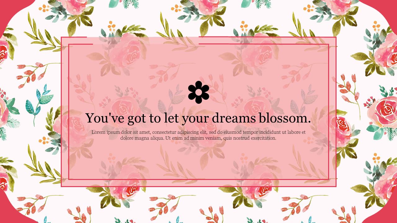 Creative Flower Background Images For PPT Template  